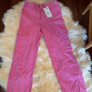 Zara Pink Cargo Pants - Brand New